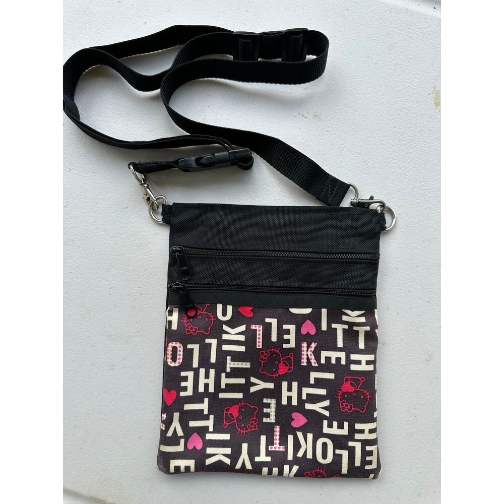 Handmade Sanrio Hello Kitty Canvas Adjustable Strap Crossbody Bag